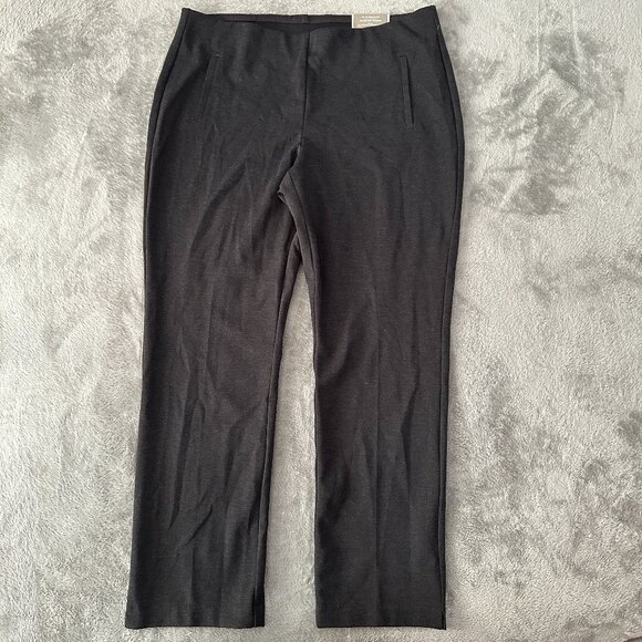NWT Chico's The Ultimate Fit Juliet Straight Leg Pants 3 US XL 16/18 Gray Ponte - Picture 1 of 7